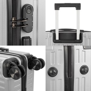 Valise grande capacité trolley rigide ultraléger, en abs haute résistance.