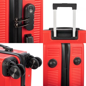 Jeu de 3 valises trolley, en matériau léger abs haute résistance.