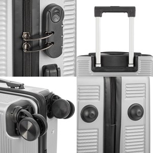 Valise grande capacité trolley rigide ultraléger, en abs haute résistance.