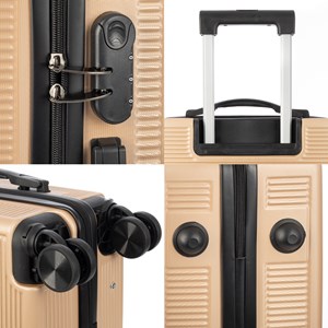 Valise grande capacité trolley rigide ultraléger, en abs haute résistance.