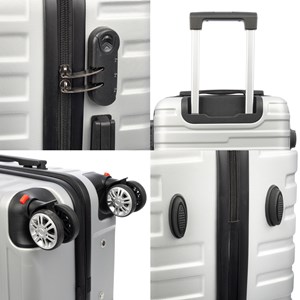 Valise de cabine trolley en matériau léger abs haute résistance.