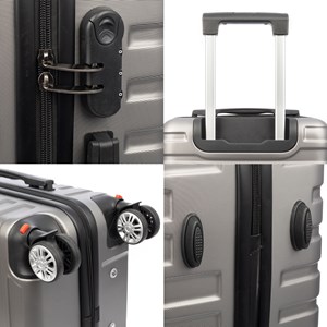 Malette de cabine trolley en matériau léger en abs haute résistance.