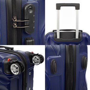 Valise de cabine trolley en matériau léger en abs haute résistance.