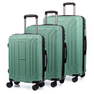 Jeu de 3 valises trolley extensibles en pp résistant aux chocs.