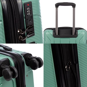 Jeu de 3 valises trolley extensibles en pp résistant aux chocs.