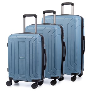Jeu de 3 valises trolley extensibles en pp résistant aux chocs.