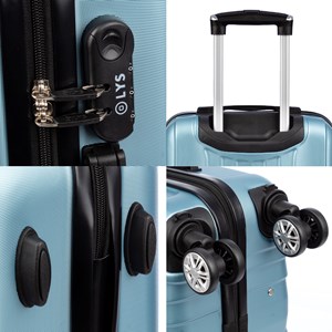 Valise cabine trolley en matériau léger en abs de haute résistance.