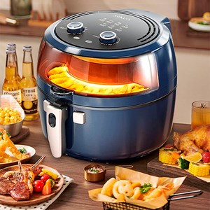 Friteuse à air de 8 litres avec température réglable.