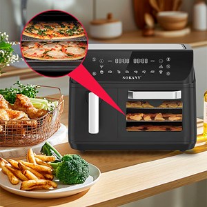 Friteuse à air et four avec une capacité de 12,5l.