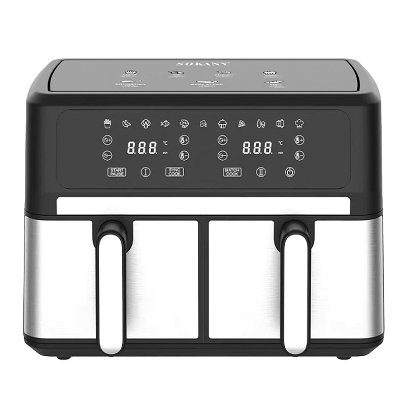 Friteuse à air sans huile de 3000w double panier.