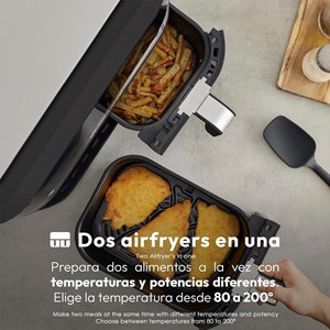 Friteuse à air sans huile de 3000w double panier.