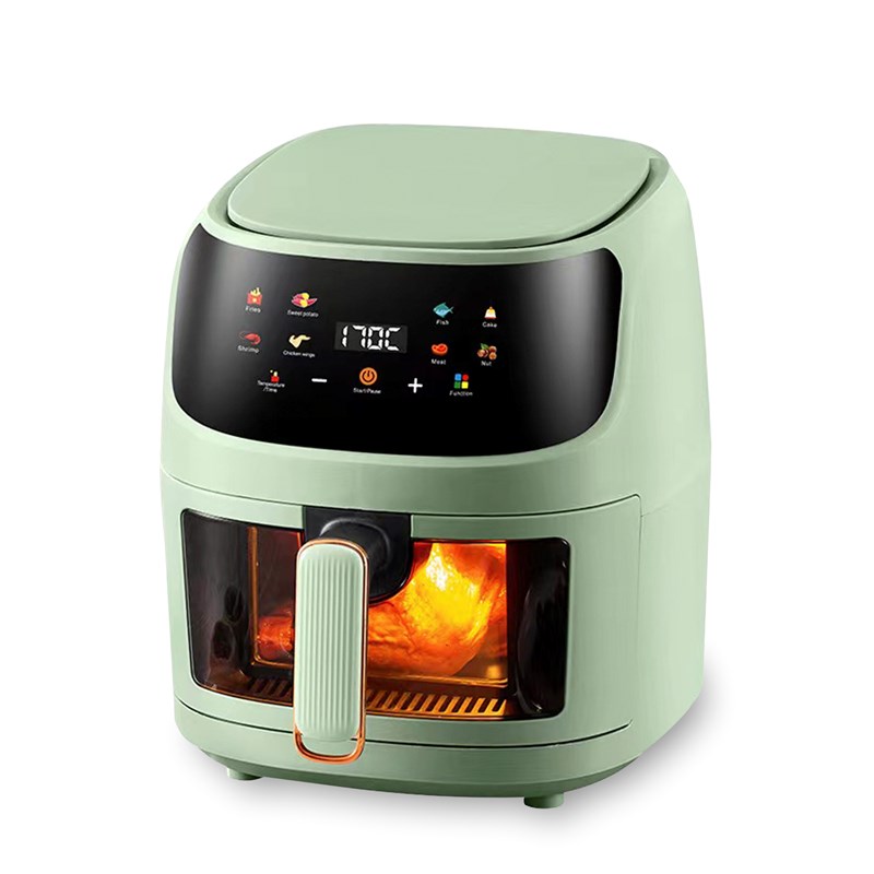 Friteuse à air 8l, 1400w, avec fenêtre de visualisation. Panneau tactile.