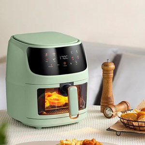 Friteuse à air 8l, 1400w, avec fenêtre de visualisation. Panneau tactile.