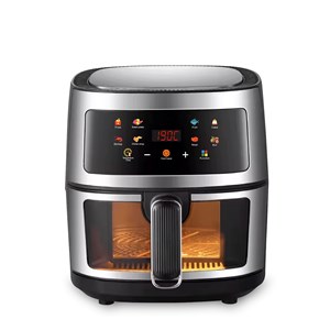Friteuse à air 8l, 1400w avec fenêtre de visualisation. Panneau tactile.