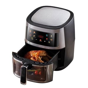 Friteuse à air 8l, 1400w avec fenêtre de visualisation. Panneau tactile.