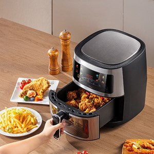 Friteuse à air 8l, 1400w avec fenêtre de visualisation. Panneau tactile.