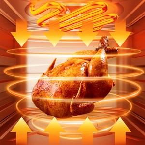 Friteuse à air 2 en 1 avec four. 15l, 1800w. Panneau tactile, chauffage 3d.