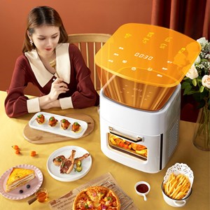 Friteuse à air 2 en 1 avec four. 15l, 1800w. Panneau tactile, chauffage 3d.