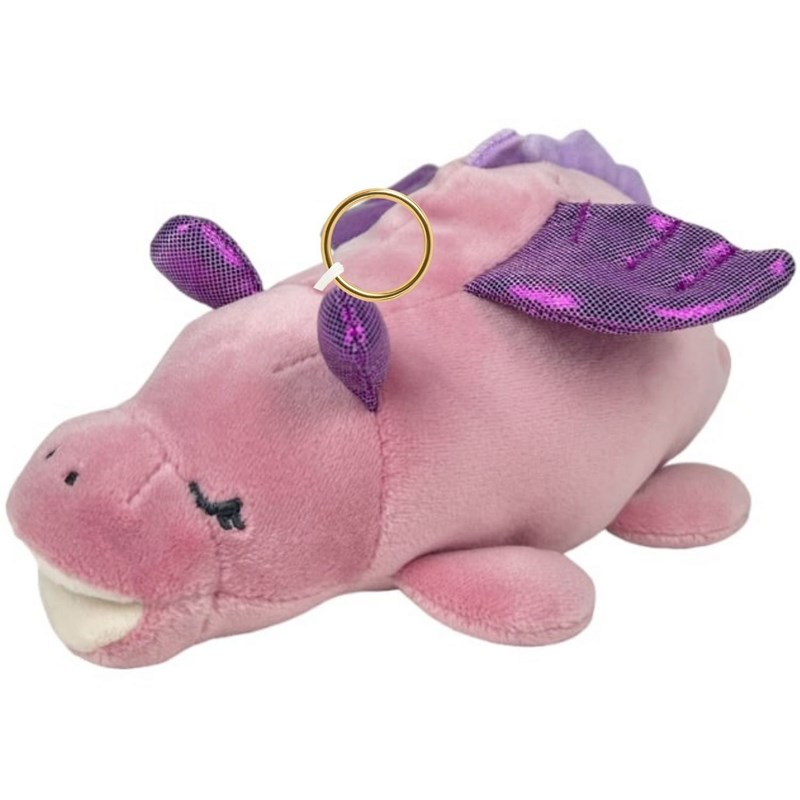 Porte-clé peluche nemu nemu dragona le dragon rose (18 cm)