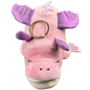 Porte-clé peluche nemu nemu dragona le dragon rose (18 cm)