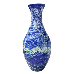 Puzzle 3d en abs avec 160 pièces. Conception vase traditionnel avec mer bleue.