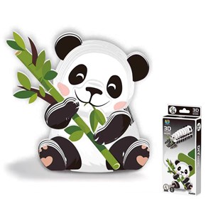 Puzzle 3d en carton avec relief. Design d'ours panda.