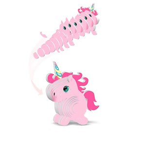 Puzzle 3d en carton en relief. Design de licorne.