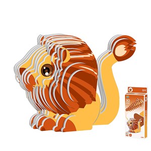 Puzzle 3d en carton en relief. Design de lion.