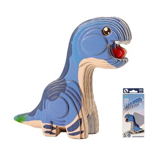 Puzzle 3d en carton en relief. Design de brontosaurus.
