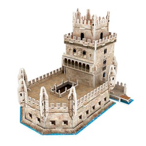 Puzzle 3d en carton de la tour de belém à lisbonne. 26 pièces.
