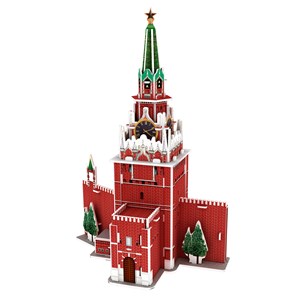 Puzzle 3d en carton de la place rouge à moscou. 33 pièces.