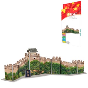 Puzzle 3d en carton de la grande muraille de chine. 21 pièces.