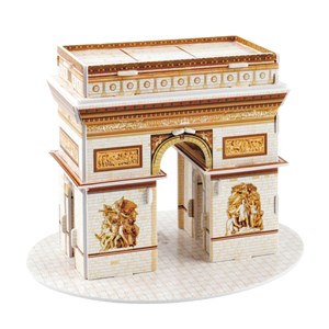 Puzzle 3d en carton de l'arc de triomphe situé à paris. 18 pièces.