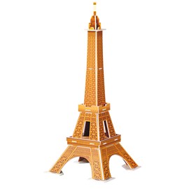 Puzzle 3d en carton de la tour eiffel située à paris. 20 pièces.