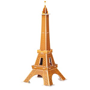 Puzzle 3d en carton de la tour eiffel située à paris. 20 pièces.
