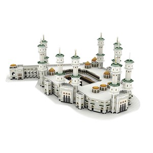 Puzzle 3d en carton de la grande mosquée de la mecque. 150 pièces.