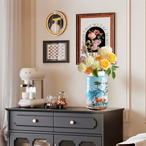 Puzzl? 3d en abs avec 162 pièces. Design vase traditionnel avec cerf.