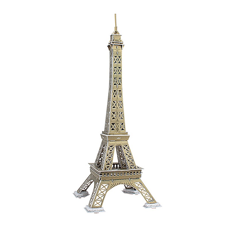 Puzzle 3d de la tour eiffel à paris. Comprend 51 pièces.