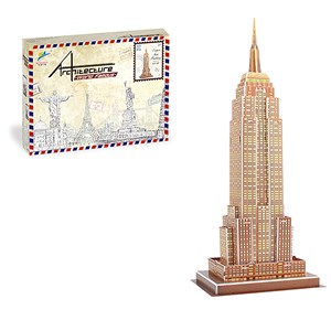 Puzzl? 3d de l'empire state building à new york. Comprend 37 pièces.