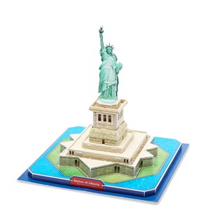 Puzzle 3d de la statua della libertà a new york. Comprend 32 pièces.