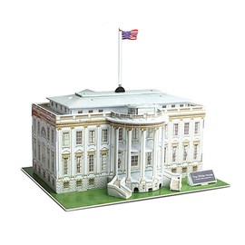 Puzzle 3d de la maison blanche à washington d.c. Comprend 35 pièces.