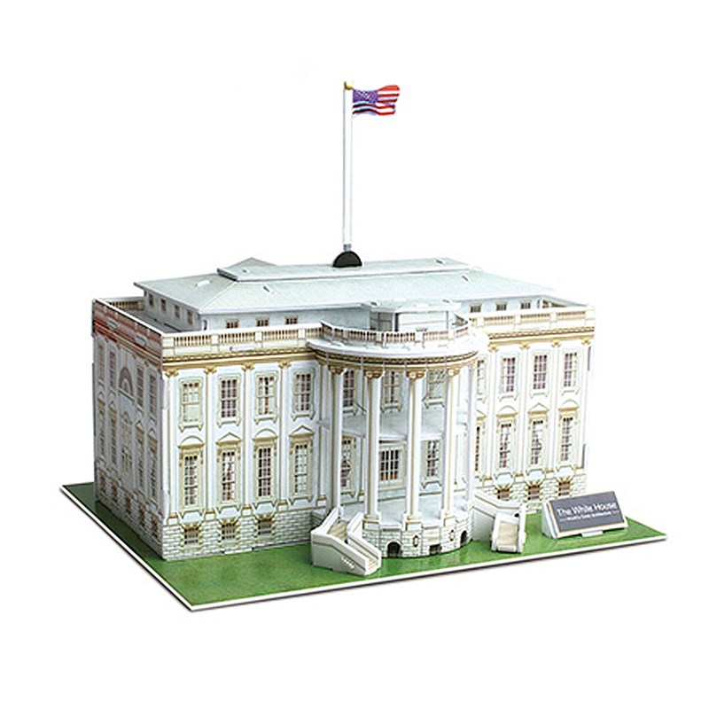 Puzzle 3d de la maison blanche à washington d.c. Comprend 35 pièces.