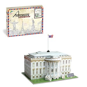 Puzzle 3d de la maison blanche à washington d.c. Comprend 35 pièces.