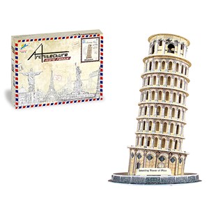Puzzle 3d de la tour de pise. Comprend 34 pièces.