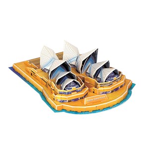 Puzle 3d de l'opéra de sydney. Il contient 34 pièces.