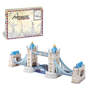 Puzzle 3d du pont de la tour à londres. Comprend 45 pièces.