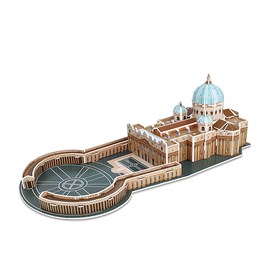 Puzzle 3d de la basilique saint-pierre au vatican. Comprend 44 pièces.