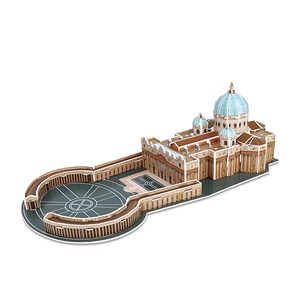 Puzzle 3d de la basilique saint-pierre au vatican. Comprend 44 pièces.