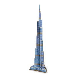 Puzle 3d du burj khalifa à dubaï. Comprend 71 pièces.