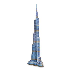 Puzle 3d du burj khalifa à dubaï. Comprend 71 pièces.